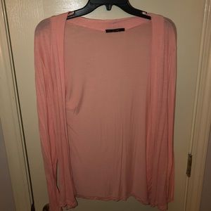 pink cardigan